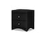 Baxton Studio Dorian Black Faux Leather Upholstered Modern Nightstand 116-6202 - alternate 3